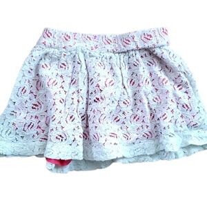 Ruby and Bloom Girls Coral Lace Overlay‎ Skirt Size 5